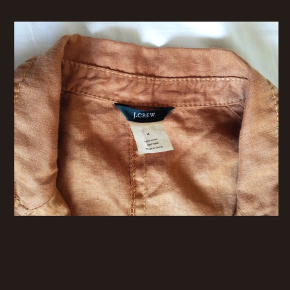 J. Crew 100% linen shirt-jacket - Picture 2 of 4